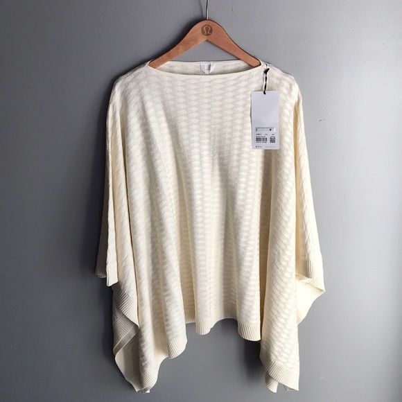 lululemon athletica Sweaters - HOLD Lululemon Divinity Poncho NWT Light Ivory